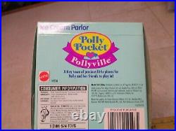 VTG 1995 Pollyville Polly Pocket Bluebird Ice Cream Shop Toy Playset Strawberry
