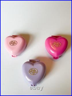 VTG 93' Polly Pocket Lot Of 3 Kitties, Puppies & Bunnies Bluebird Compact Read