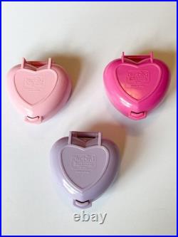 VTG 93' Polly Pocket Lot Of 3 Kitties, Puppies & Bunnies Bluebird Compact Read