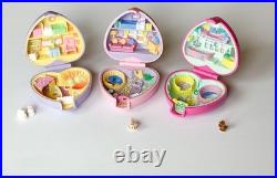 VTG 93' Polly Pocket Lot Of 3 Kitties, Puppies & Bunnies Bluebird Compact Read