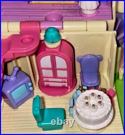 VTG 95 Disney Polly Pocket MINNIE MOUSE SURPRISE PARTY Lights 6 dolls Complete