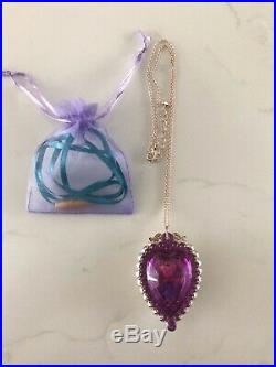 VTG Bluebird Polly Pocket 1995 RARE Crystal Heart Pendant Necklace Locket