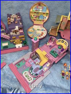 VTG Bluebird Polly Pocket Lot Of 8 Doll figures plus 5 Houses and 1 Compact VTG Bluebird Polly Pocket Lot Of 8 Doll figures plus 5 Houses and 1 Compact