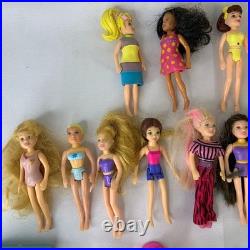 VTG Polly Pocket 15 Doll Lot With Accessories & Clothes Figures Pieces 2000s