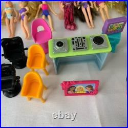 VTG Polly Pocket 15 Doll Lot With Accessories & Clothes Figures Pieces 2000s