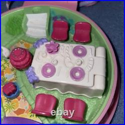 VTG Polly Pocket 1994 Birthday Party Surprise Compact 25 Pieces Banner Bluebird