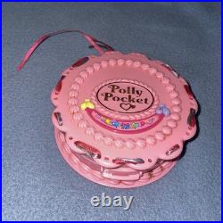 VTG Polly Pocket 1994 Birthday Party Surprise Compact 25 Pieces Banner Bluebird