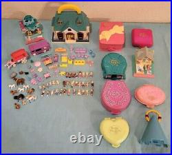 VTG. Polly Pocket Compact/Figures/Accessories Lot. Bluebird. 90+ pcs. 1990's