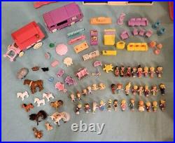 VTG. Polly Pocket Compact/Figures/Accessories Lot. Bluebird. 90+ pcs. 1990's