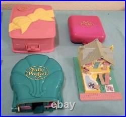 VTG. Polly Pocket Compact/Figures/Accessories Lot. Bluebird. 90+ pcs. 1990's