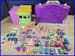 VTG Polly Pocket Folding House Boutique Playset Figures Accessories LOT Mattel