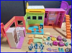 VTG Polly Pocket Folding House Boutique Playset Figures Accessories LOT Mattel