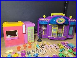 VTG Polly Pocket Folding House Boutique Playset Figures Accessories LOT Mattel