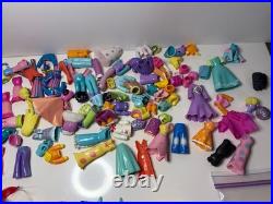 VTG Polly Pocket Lot Dolls Accessories Clothes. 19 Dolls & 100's Of Accessories