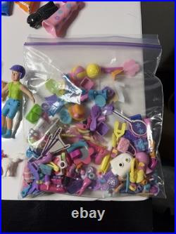 VTG Polly Pocket Lot Dolls Accessories Clothes. 19 Dolls & 100's Of Accessories