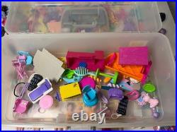 VTG Polly Pocket Lot Dolls Accessories Clothes. 19 Dolls & 100's Of Accessories