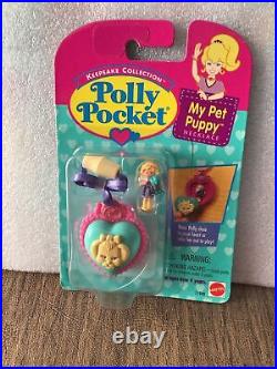 VTG Polly Pocket Pet Parade My Pet Puppy Necklace 11948 1995 NOS Bluebird