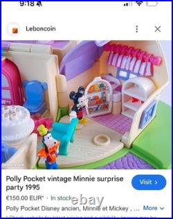 VTG Polly Pocket Tiny Collection Minnie Mouse Surprise Party Mini Playset BNIB VTG Polly Pocket Tiny Collection Minnie Mouse Surprise Party Mini Playset BNIB