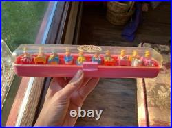 Vintage 1989 Bluebird Polly Pocket Ring Collecting Case COMPLETE 10 Rings