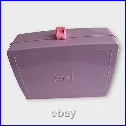 Vintage 1989 Polly Pocket Lavender Jewel Case Play-set With Figures Cars Animals