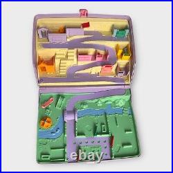 Vintage 1989 Polly Pocket Lavender Jewel Case Play-set With Figures Cars Animals