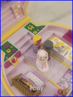 Vintage 1989 Polly Pocket Nancy's Wedding Day- Complete With 3 Figures & Ring