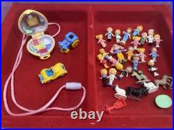 Vintage 1989 Polly Pocket Purple Jewel Case Playset With Figures Cars Animals EC Vintage 1989 Polly Pocket Purple Jewel Case Playset With Figures Cars Animals EC