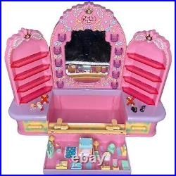 Vintage 1990 Polly Pocket Pyjama Party Dressing Table Vanity Playset Bluebird