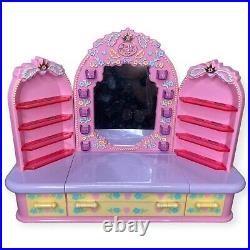 Vintage 1990 Polly Pocket Pyjama Party Dressing Table Vanity Playset Bluebird