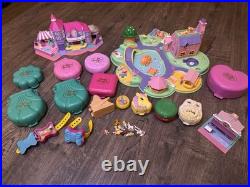 Vintage 1990's Polly Pocket Lot Bluebird Compacts, Houses, Figures & Accessories