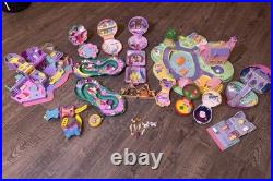 Vintage 1990's Polly Pocket Lot Bluebird Compacts, Houses, Figures & Accessories
