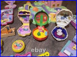 Vintage 1990's Polly Pocket Lot Bluebird Compacts, Houses, Figures & Accessories