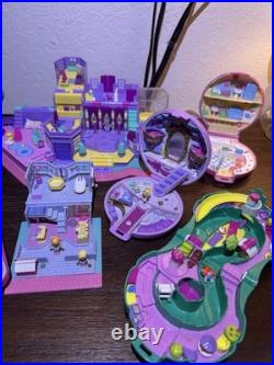 Vintage 1990's Polly Pocket Lot Bluebird Compacts, Houses, Figures & Accessories