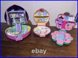 Vintage 1990's Polly Pocket Lot Bluebird Compacts, Houses, Figures & Accessories