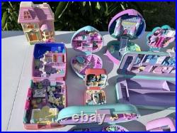 Vintage 1990's Polly Pocket Lot Compacts, 21 Houses, Figures & Access 65+ Item