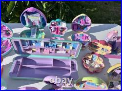 Vintage 1990's Polly Pocket Lot Compacts, 21 Houses, Figures & Access 65+ Item