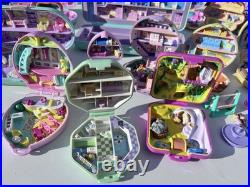 Vintage 1990's Polly Pocket Lot Compacts, 21 Houses, Figures & Access 65+ Item