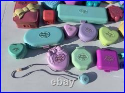 Vintage 1990's Polly Pocket Lot Compacts, 21 Houses, Figures & Access 65+ Item