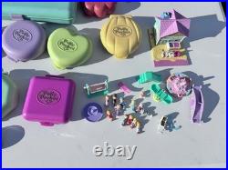 Vintage 1990's Polly Pocket Lot Compacts, 21 Houses, Figures & Access 65+ Item