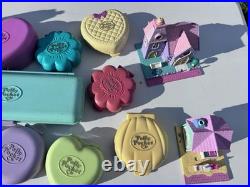 Vintage 1990's Polly Pocket Lot Compacts, 21 Houses, Figures & Access 65+ Item