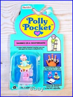 Vintage 1991 Bluebird Toys Polly Pocket Sammie On A Skateboard Brand New Sealed