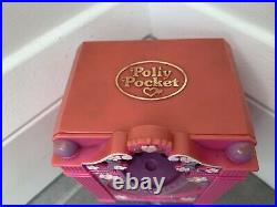 Vintage 1991 Polly Pocket Fun Time Clock RARE Pink Glitter Variation Working