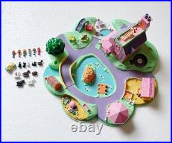 Vintage 1991 Polly Pocket Polly's Dream World with 6 Dolls, 10 Animals, & Car