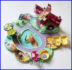 Vintage 1991 Polly Pocket Polly's Dream World with 6 Dolls, 10 Animals, & Car