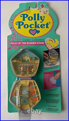 Vintage 1992 Bluebird Polly Pocket At the Burger Stand Compact, Sealed Complete