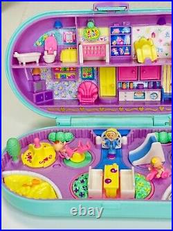 Vintage 1992 Bluebird Polly Pocket Baby Stampin Playground Stamp Playset Compact