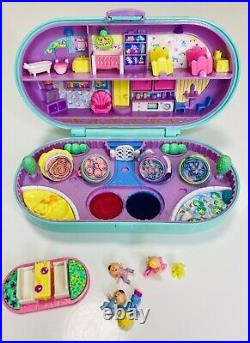 Vintage 1992 Bluebird Polly Pocket Baby Stampin Playground Stamp Playset Compact
