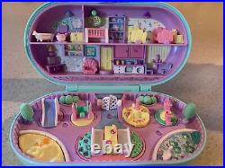 Vintage 1992 Polly Pocket Babysitting Stamper Playground Bluebird With Figures