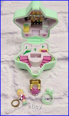 Vintage 1992 Polly Pocket Bathing Beauty Pageant Ring Star Case Complete Set
