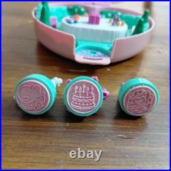 Vintage 1992 Polly Pocket Partytime Stampers 3 Stampers 4 figures No Cak G2U